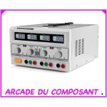 Alimentation de laboratoire - non spcifi - 2 x 0 - 30 vcc - 0 - 3 a rglable - 5 vcc fixe - 300 w