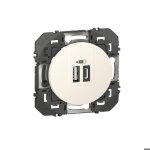 Double chargeur usb dooxie 3a finition blanc 1 type - a + 1 type - c - legrand - 600349