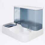 Double gamelle chat distributeur croquettes chat automatique et distributeur eau chat 2 en 1 bleu chengqi01 ...