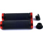 Double verrouillage sur verrouillage bmx vtt cycle de velo poignees noir rouge