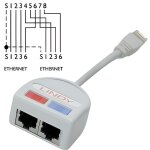 Doubleur de port rj - 45 utp: 2 x 10 / 100 base - t