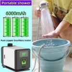 Douche camping baignoire et douche portables affichage intelligent de la temprature dinduction batterie ...