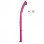 Douche solaire aluminium jolly avec rince pieds - 25l - poolstar - rose
