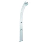 Douche solaire aluminium spring avec rince - pieds - formidra - inox - 30l - 228cm - 17kg