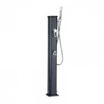 Douche solaire - formidra - jolly go - 20 l - aluminium - anthracite - hauteur 120 cm