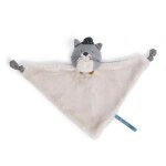 Doudou chat gris clair fernand les moustaches
