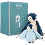Doudou - kaloo - complices - duo peluches manchots - 15 cm et 25 cm - bleu