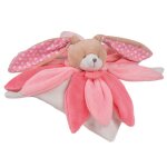 Doudou lapin 28 cm 100 % polyester collection collector rose