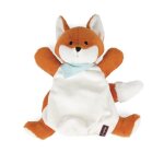 Doudou marionnette - kaloo - paprika renard - orange - 25 x 20 x 10 cm
