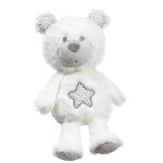 Doudou ours en polyester blanc