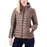 Doudoune ajustée légère à capuche cloe noos taupe Doudoune ajustée légère à capuche cloe noos taupe