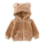 Doudoune bébé à capuche pour enfants caramel Doudoune bébé à capuche pour enfants caramel