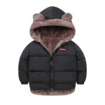 Doudoune bébé - funmoon - noir - manteau à capuche - 1 à 6 ans - polyester et duvet de coton Doudoune bébé - funmoon - noir - manteau à capuche - 1 à 6 ans - polyester et duvet de coton