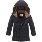 Doudoune hiver enfant - insfity - mi longue - 100% polyester - capuche amovible - 2 poches