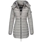 Doudoune chauffante femmes hiver long chaud - trench avec capuche - xh579 - gris