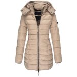 Doudoune chauffante femmes hiver long chaud - trench avec capuche - xh579 - kaki