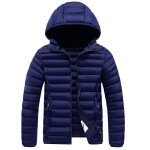 Doudoune chauffante - mobigarlan - xd532 - hiver lger - bleu marine - poches fonctionnelles