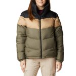 Doudoune columbia puffect colourblock - vert / beige - mixte - sports dhiver - randonn�e