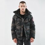 Doudoune courte camouflage urbain homme imprim  capuche down veste plein air doudoune paise