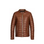Doudoune en cuir julien oakwood ref 53699 cognac