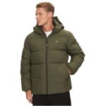 Doudoune droite ajuste - tommy jeans - vert - 100% polyester recycl - rembourrage plumes & duvets - ...