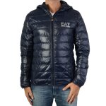 Doudoune homme ea7 emporio armani - bleu - fermeture  zip - col montant - coupe droite