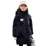 Doudoune enfant fille - insfity - mi - longues - polyester et duvet - noir Doudoune enfant fille - insfity - mi - longues - polyester et duvet - noir