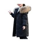 Doudoune enfant fille - insfity - noir - capuche - mi - longue - chaud