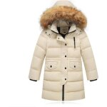 Doudoune enfant fille konvinit - manteau dhiver mi - long - fibre de polyester et 85% duvet de canard ...