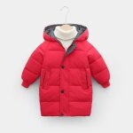 Doudoune enfant - funmoon - manteau hiver - capuche - rouge - 2 - 14 ans