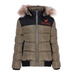 Doudoune enfant - kaporal momir - kaki - manches longues - capuche amovible