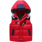 Doudoune enfant sans manches  capuche automne - hiver veste chaude couleur contraste pour garcon - fille ...