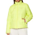 Doudoune femme - adidas originals - jaune fluo - manches longues - col montant - 100% polyester recycl ...