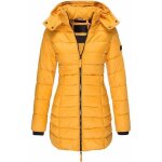 Doudoune femme - funmoon - chaude mi - longue - jaune - coton en duvet et polyester - fermeture clair ...