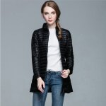 Doudoune femme funmoon hiver slim manches longues - noir - polyester - fermeture clair