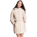Doudoune femme - funmoon - mi - longue slim - manches longues - beige