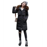 Doudoune femme funmoon - reversible mi - longue slim - noir Doudoune femme funmoon - reversible mi - longue slim - noir