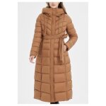 Doudoune femme - kebello - extra longue - impermable - marron