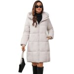 Doudoune femme - leoclotho - double fermeture clair - chaud hiver - beige