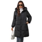 Doudoune femme - leoclotho - noir - polyester - hiver - double fermeture �clair