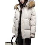 Doudoune femme luxe mobigarlan - blanc - capuche paissie - style coren