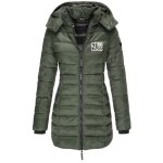 Doudoune femme luxe mobigarlan - coupe slim - vert - mi - longue