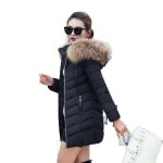 Doudoune femme luxe mobigarlan - version corenne mi - longue - col montant - noir