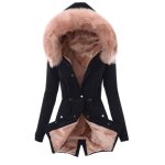 Doudoune femme - mobigarlan - xh623 - parka chaud - capuche - 100% polyester - noir