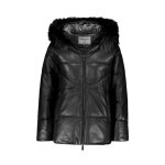 Doudoune femme - oakwood - janet - cuir véritable - noir - bandoulière ajustable Doudoune femme - oakwood - janet - cuir véritable - noir - bandoulière ajustable