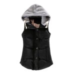 Doudoune femmedoudoune sans manches ultra lgre zippe hiverdoudoune en duvet duvet couleur unie  capuchon ...