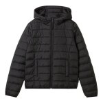 Doudoune femme tom tailor - noir - coupe droite -  capuche - manches longues