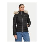 Doudoune femme - tommy jeans - basic slim fit - noir - capuche amovible
