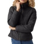 Doudoune femme - vero moda - clarisa - noir - col montant - manches longues - effet matelass