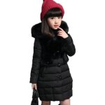 Doudoune fille - fondupin - blouson mode à capuche - chaude - noir Doudoune fille - fondupin - blouson mode à capuche - chaude - noir